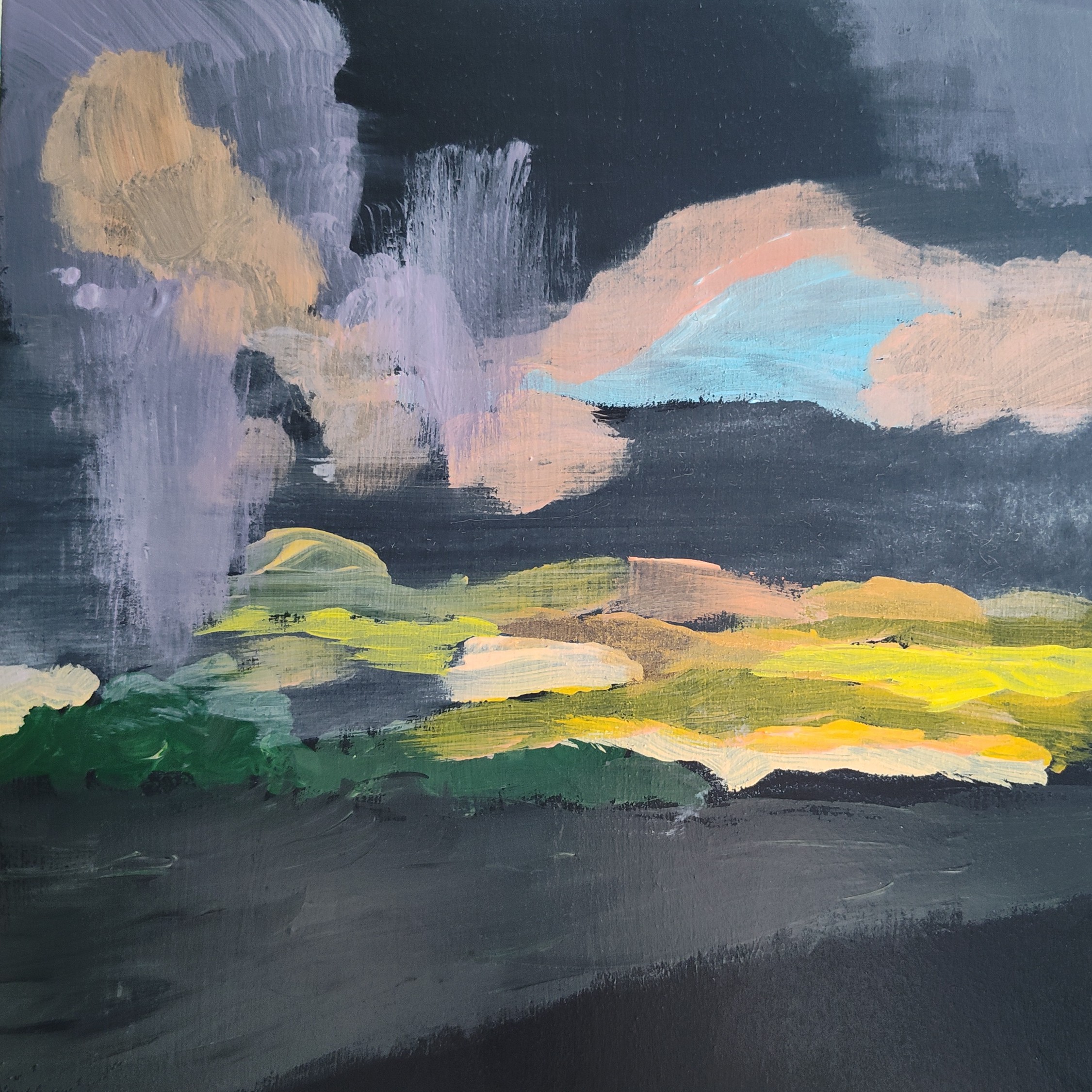 Storm clouds over a landscape